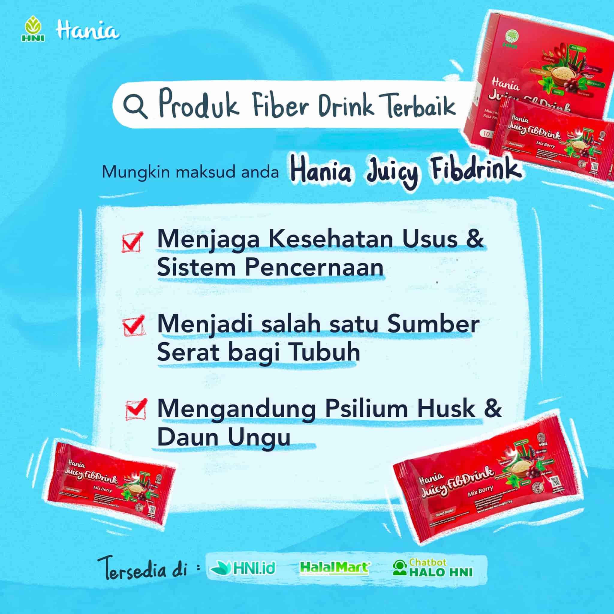 Foto HANIA JUICY FIBDRINK - MIX BERRIES