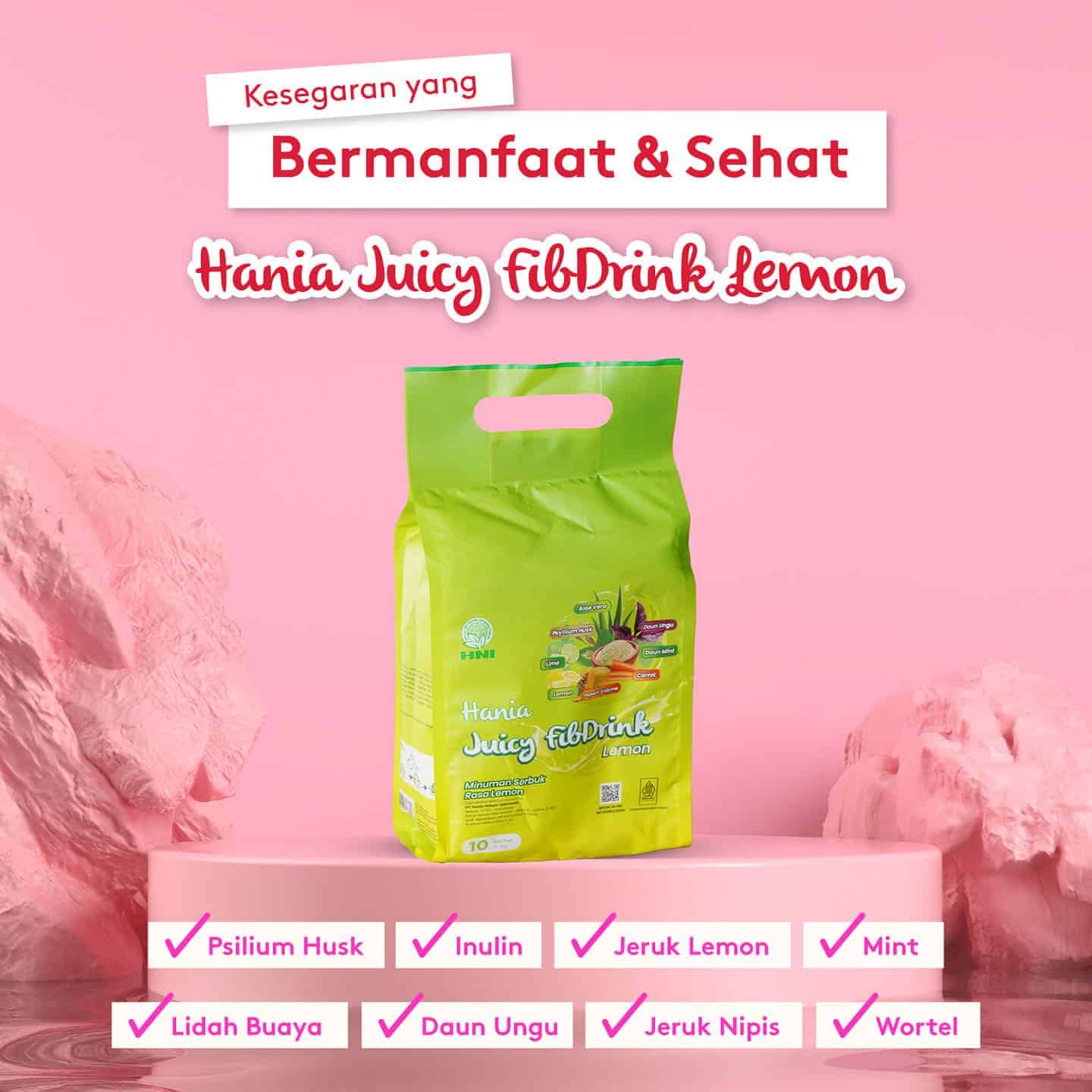 Foto HANIA JUICY FIBDRINK - LEMON