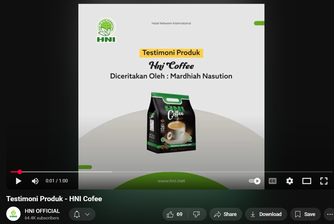 Testimoni Mardhiah Nasution tentang HNI COFFEE