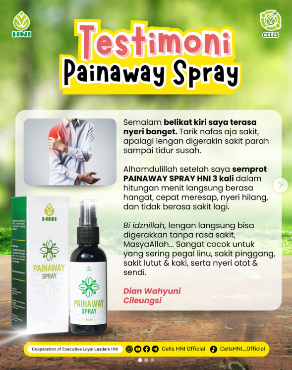 Testimoni Dian Wahyuni tentang PAIN AWAY SPRAY